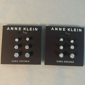 Cubic zirconia earrings. Anne Klein. 2 for 1.